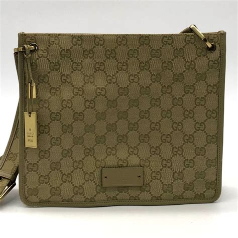 gucci r91762|GUCCI GG Canvas Shoulder Bag 91762 Crossbody Bag Leather .